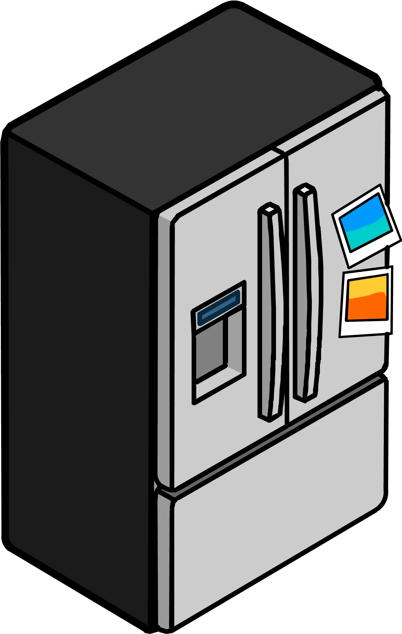 Download Brushed Steel Fridge Icon Full Size Png Image Vertical Fridge Icon