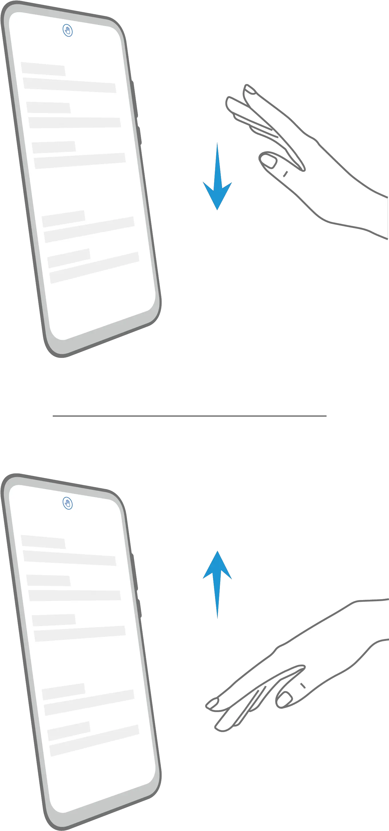 List Of Available Gestures In Emui 10 And 101 Huawei Horizontal Png Swipe Up Icon