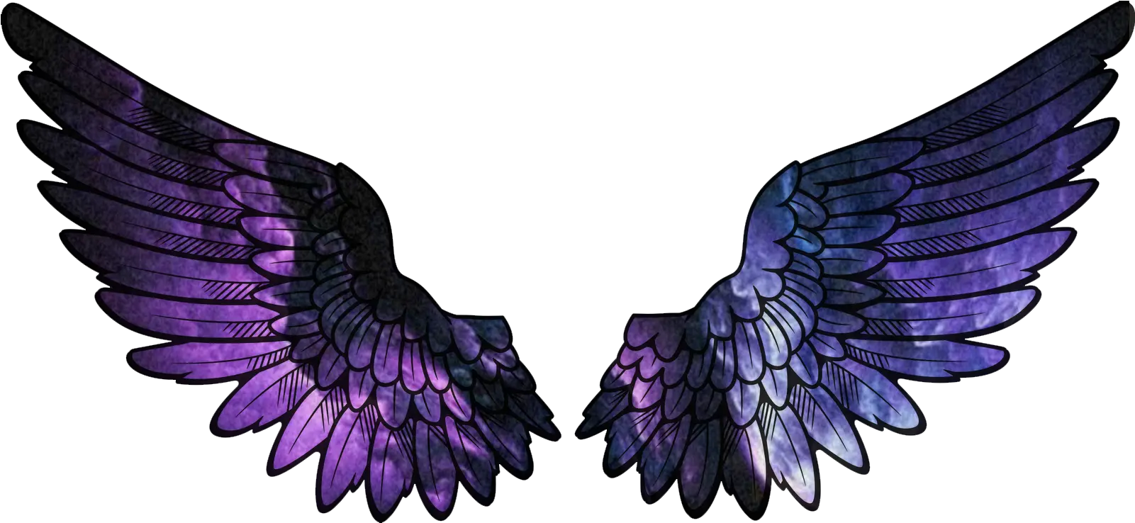 Galaxy Wings Featherwings Galaxywings Purple Gacha Life Wings Png Wing Transparent