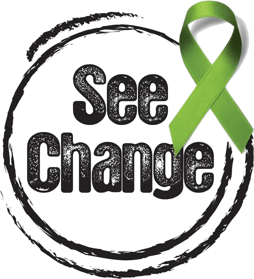 See Change Green Ribbon Say No To Mental Health Stigma See Change Png Ribbon Logo Png