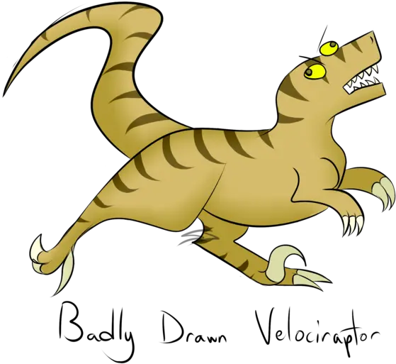 Drawn Velociraptor Transparent Drawing Png Jurassic Park Transparent