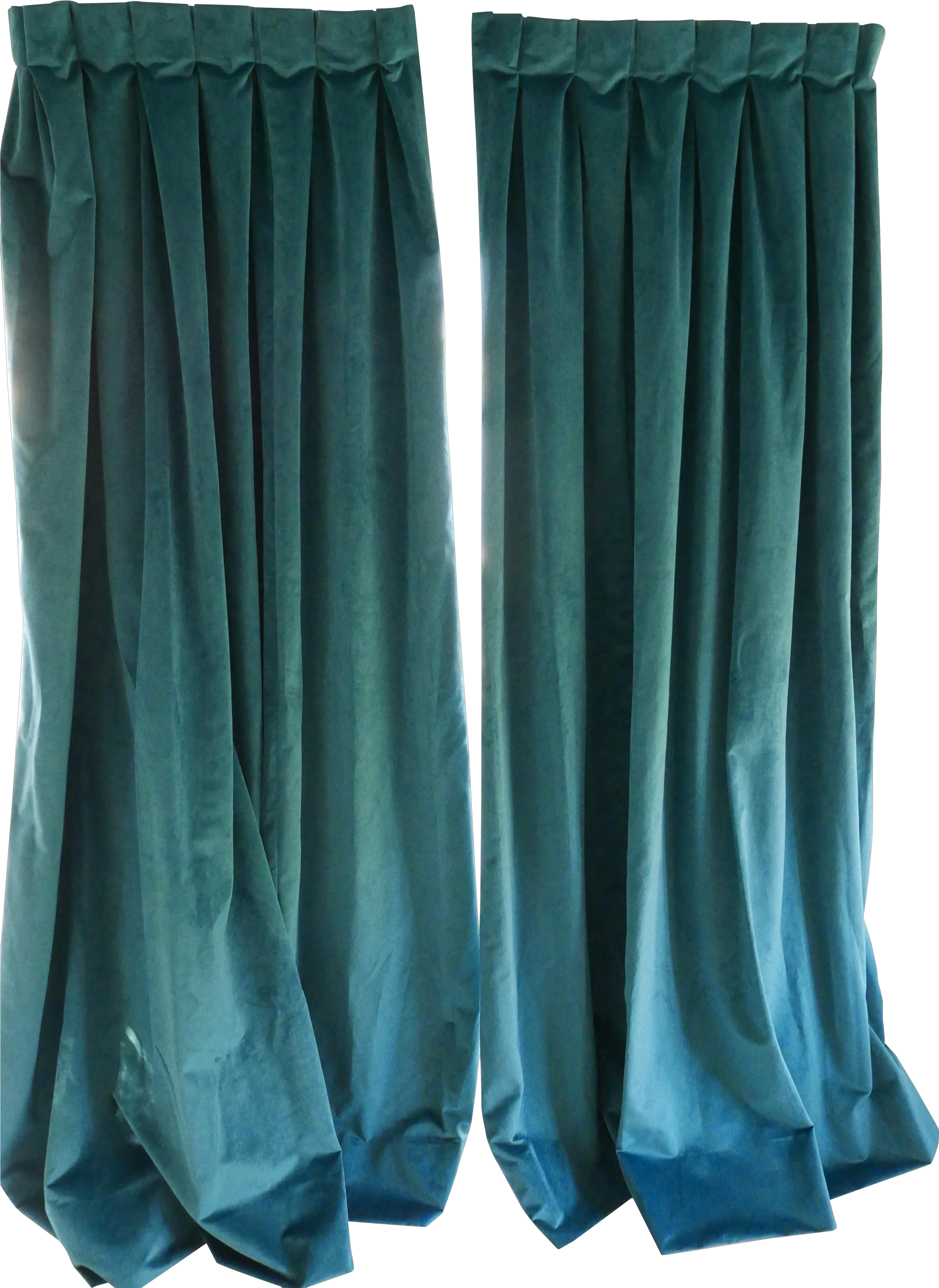 Custom Blue Green Velvet Curtains A Pair Blue Velvet Velvet Curtains Png Curtains Png