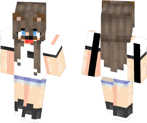 Casual Dog Filter Girl Minecraft Skin Casual Dog Filter Minecraft Png Transparent Dog Filter