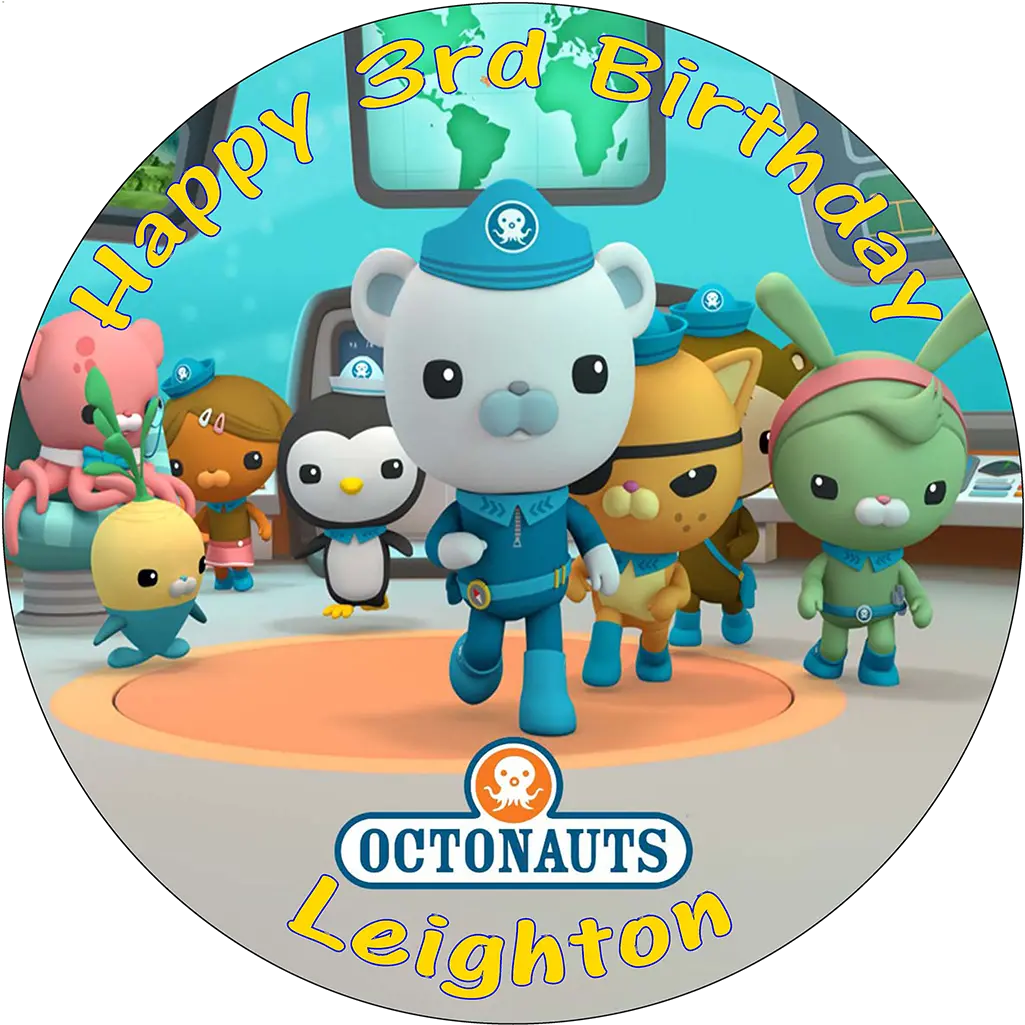 Round Printed Birthday Cake Topper Octonauts Cake Toppers Png Octonauts Logo
