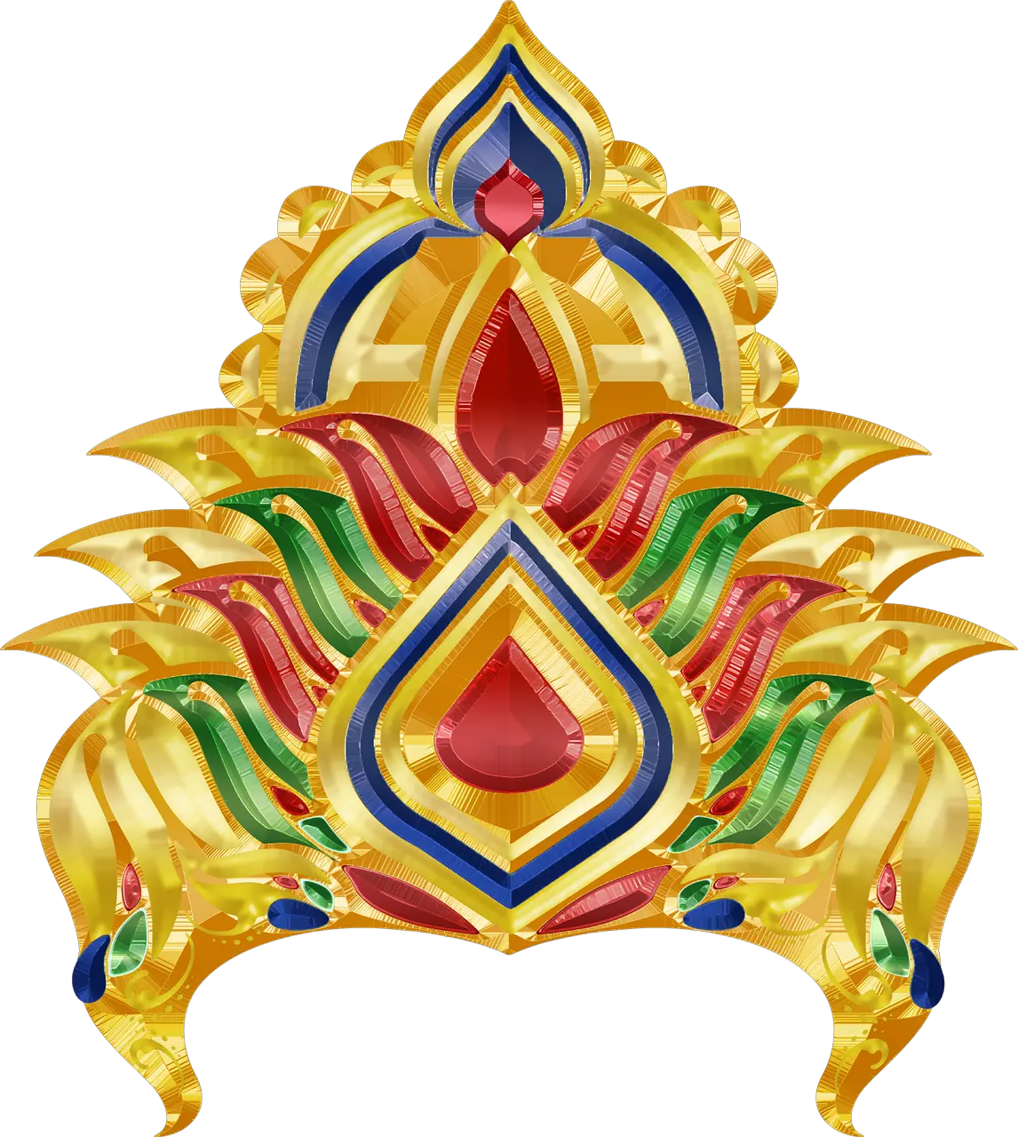Graphic Crown Vishnu Free Vector Graphic On Pixabay Ravan Crown Png Gold Crown Transparent Background