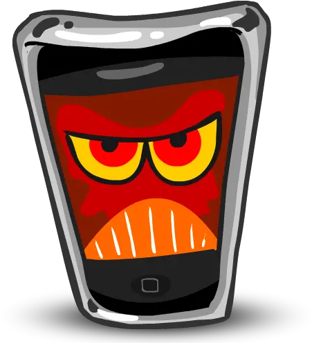 Cell Phone Smartphone Mobile Angry Iphone Icon Iphone Png Cartoon Phone Png