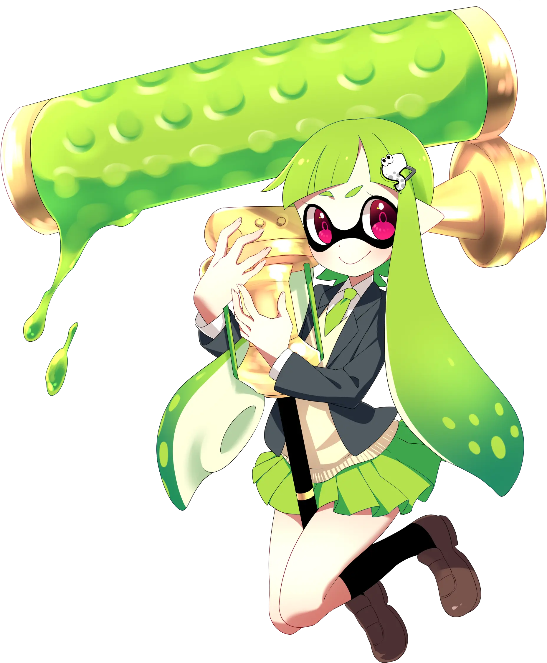 Sakura Chiyo Konachi000 Splatoon Inkling School Uniform Splatoon Manga Png Inkling Transparent