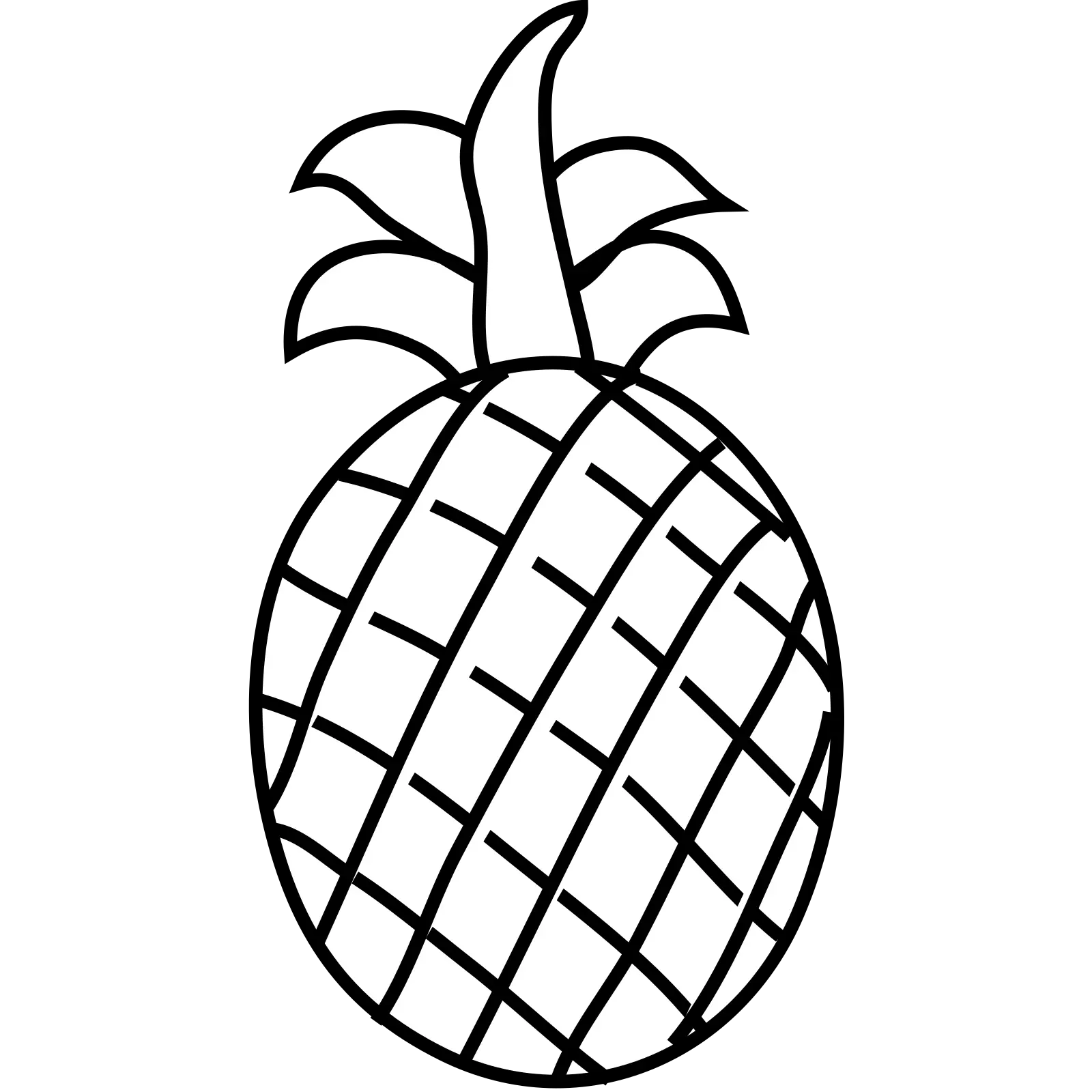 Download Hd Pineapple Fruit Food Fruits Clipart Black And Black And White Fruit Clip Art Png Fruit Clipart Png png