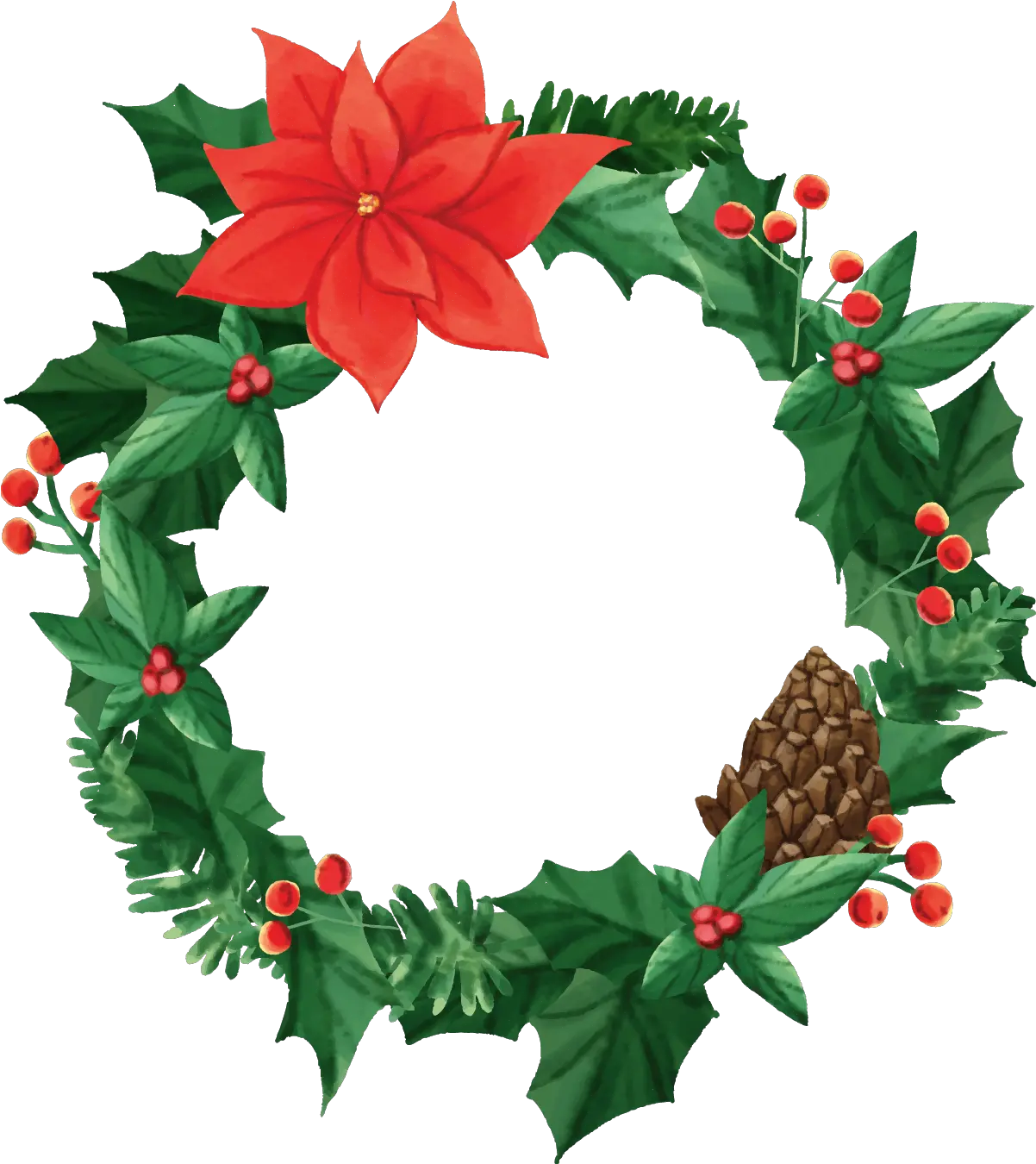 Free Transparent Wreath Png Download Christmas Crown Transparent Clipart Holly Garland Png