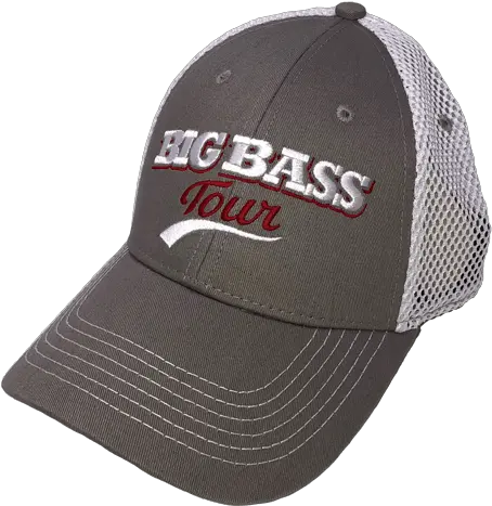 Big Bass Tour White And Gray Hat Bass Pro Shops Hat Baseball Cap Png Bass Png