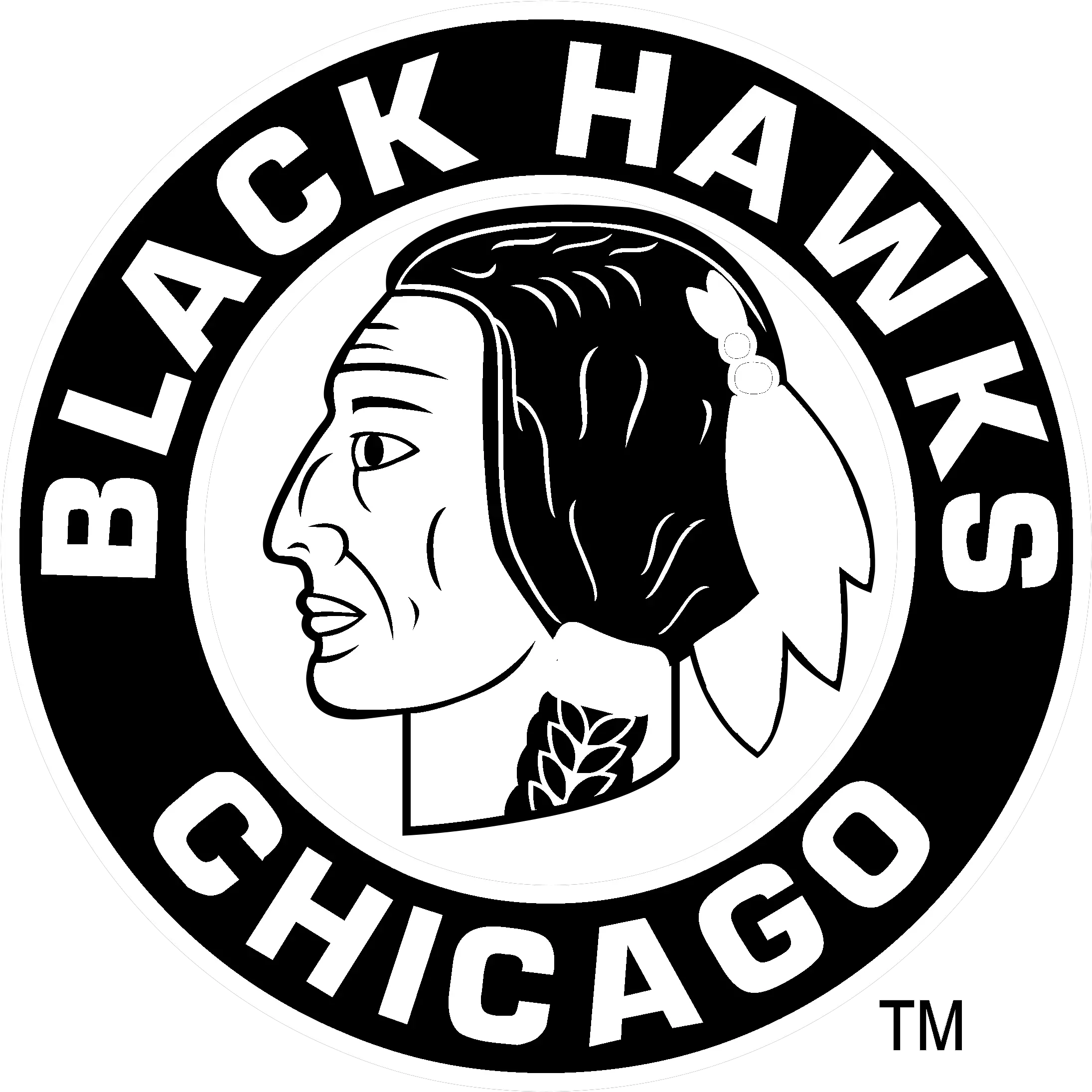 Chicago Blackhawks Logo Black And White Chicago Black Hawk Clip Art Png Blackhawks Logo Png