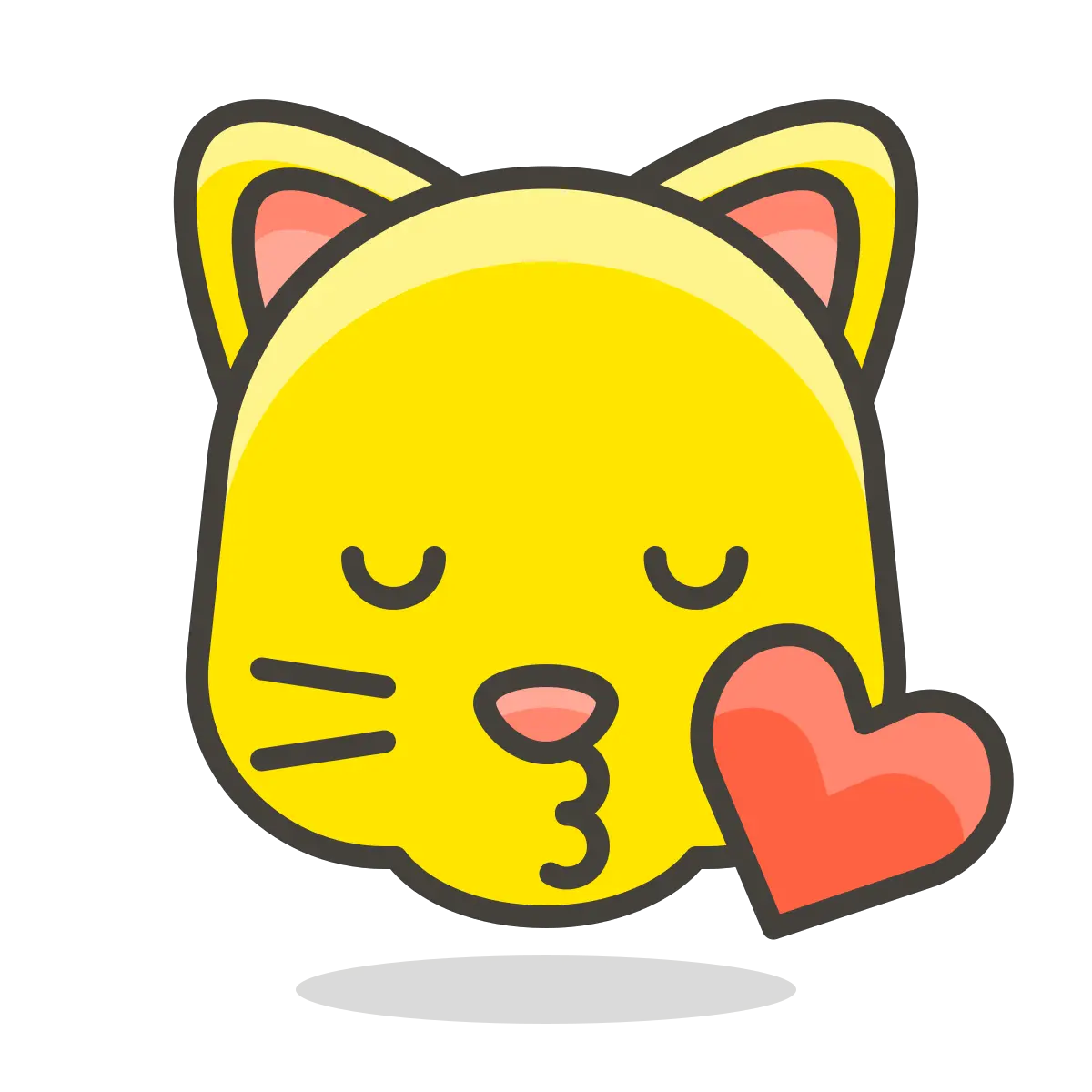 Kissing Cat Face Free Icon Of 780 Vector Emoji Cat Face Cat Easy Png Cat Face Png png