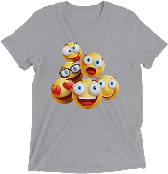 Funny Smiley Faces Emojis Short Sleeve T Shirt Png Smiley Face Emoji Transparent