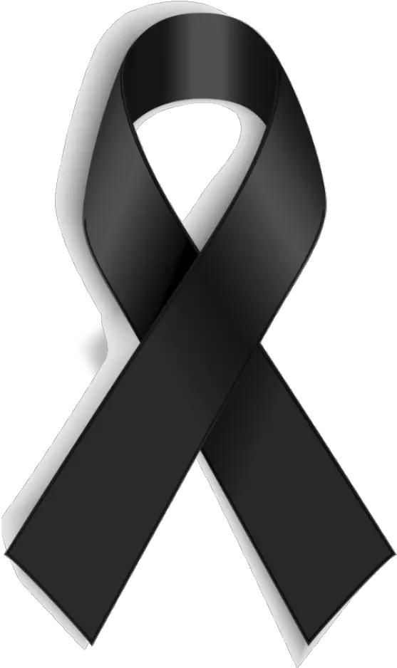 Black Ribbon Awareness Mourning White Black Ribbon Rip Symbol Png Cancer Ribbon Transparent Background png