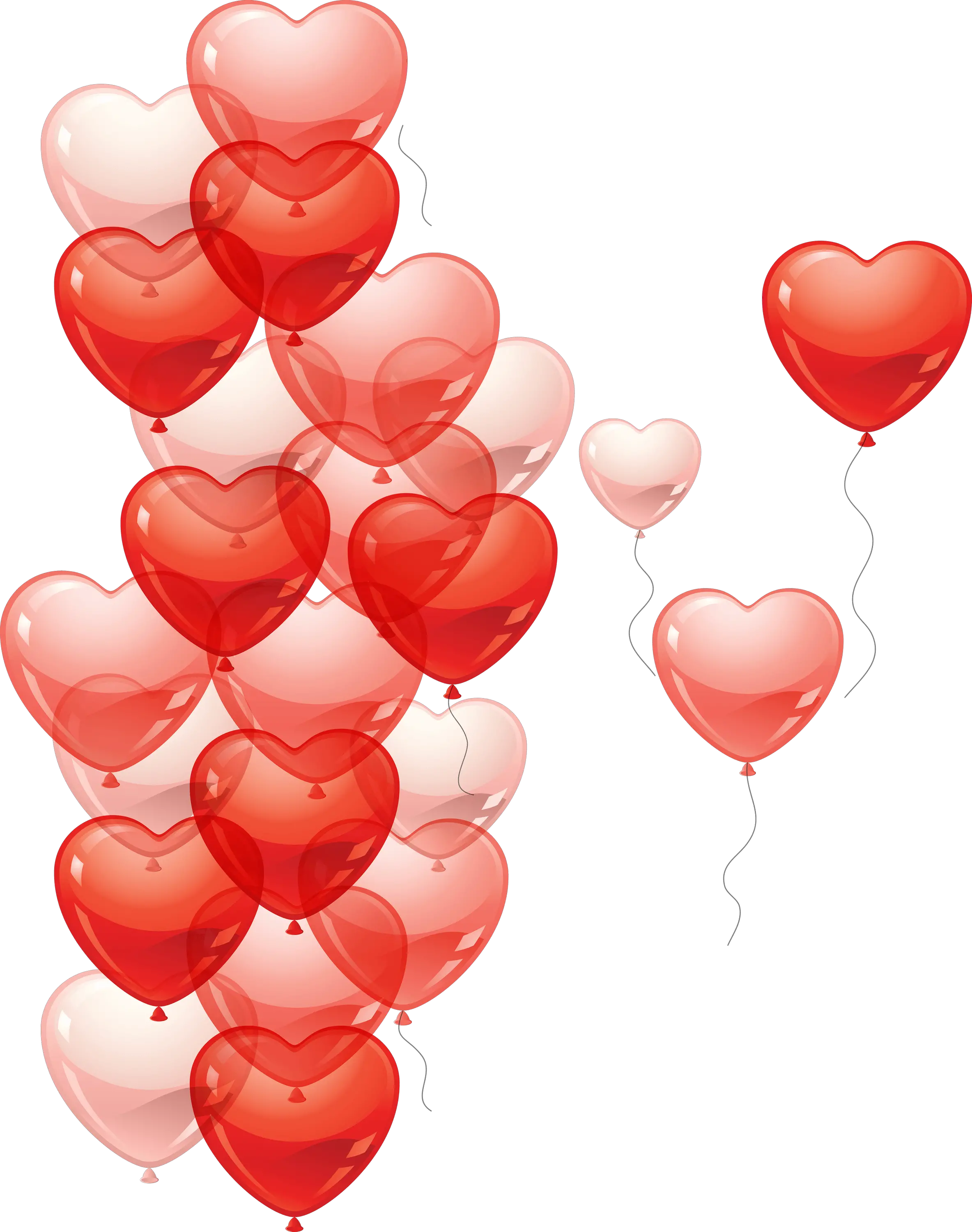 3d Hearts Png