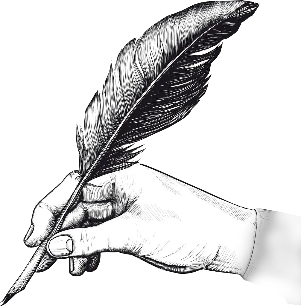 Download Quill Fountain Pen Writing Transprent Png Free Hand With Feather Pen Png Quill Png