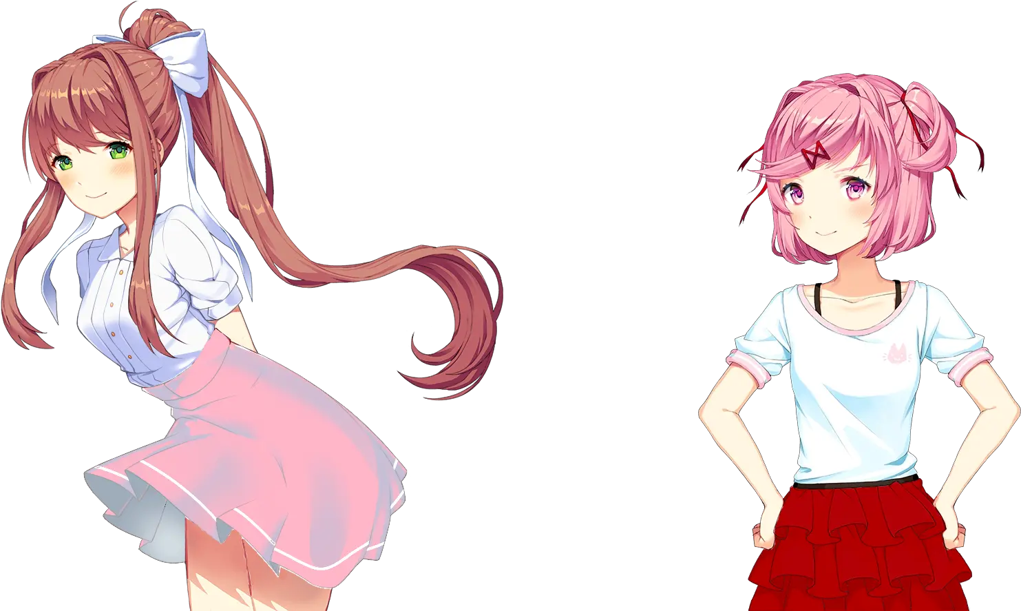 Doki Literature Club Monika Outfit Monika With Yuri Face Png Monika Png
