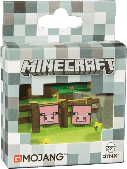 Minecraft Pig Stud Earrings Minecraft Earrings Png Minecraft Pig Png