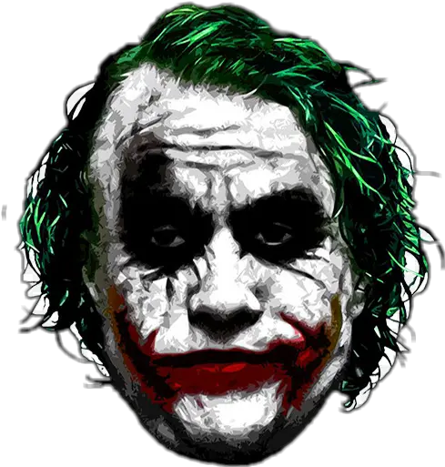 Png Text Hd Attitude Joker Heath Ledger Sticker Joker Face Png