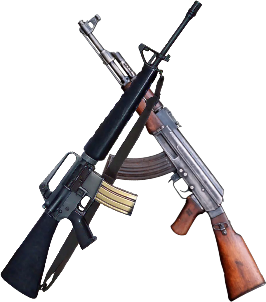 Crossed Guns Png 5 Image Ak 47 And M16 Png Rifle Png