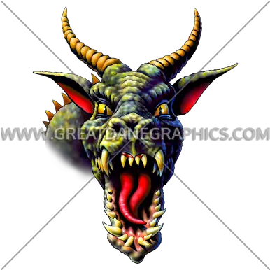 Dragon Head Front Production Ready Artwork For T Shirt Illustration Png Dragon Head Png