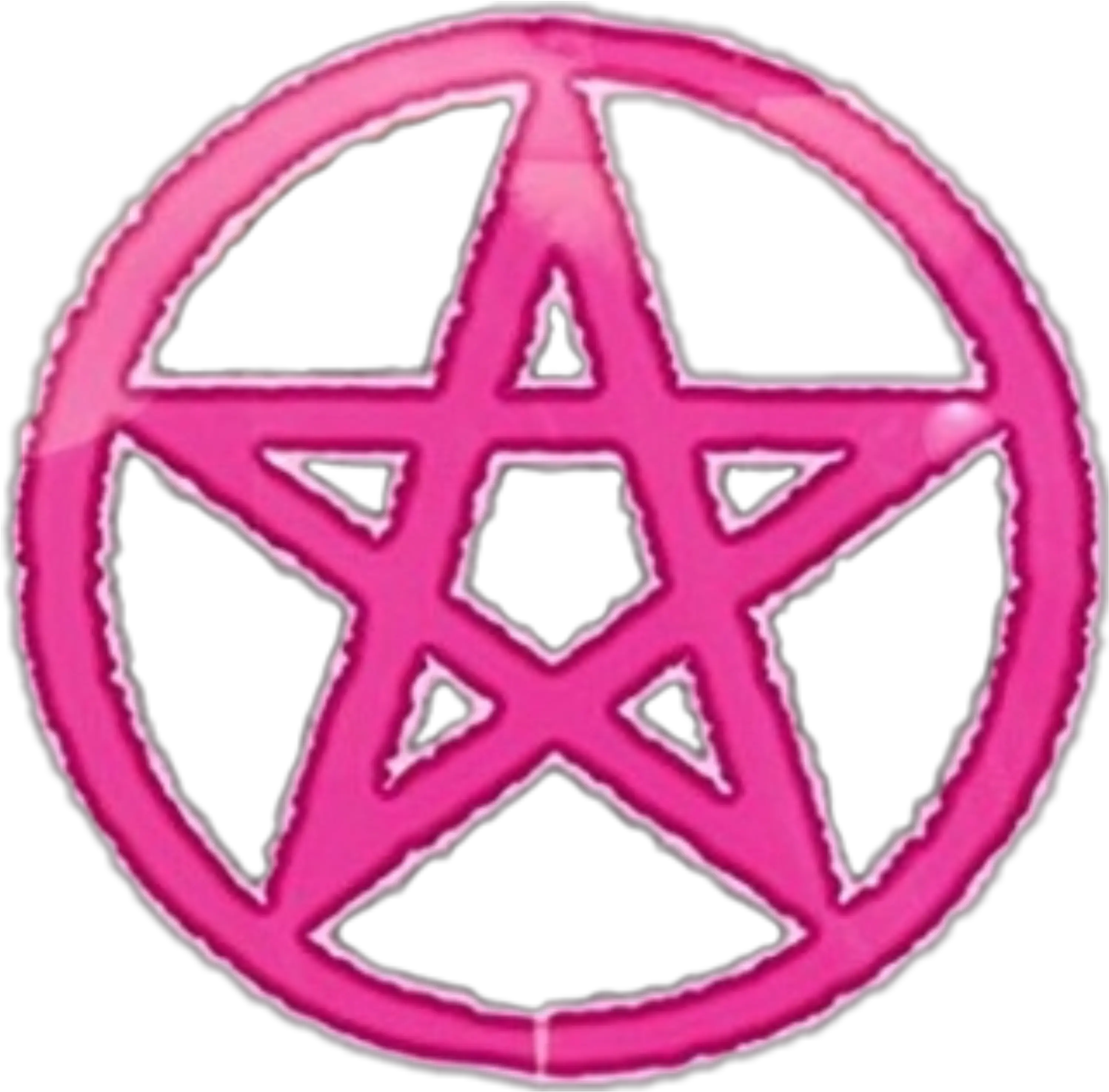 Pink Pentagram Sticker By Bby B Png Pentagram Png