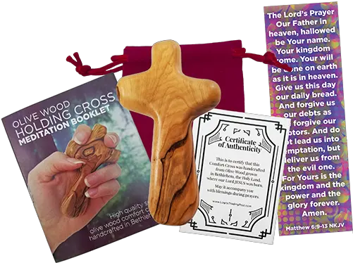 Large Certified Holy Land Olive Wood Handheld Comfort Cross From Israel Christian Cross Png Holy Cross Icon
