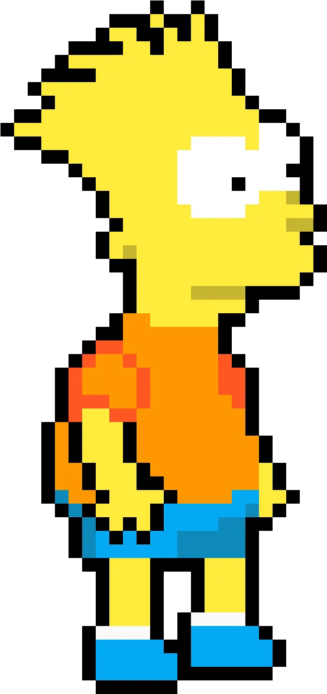 Editing Bart Simpson Free Online Pixel Art Drawing Tool Simpsons Arcade Game Bart Sprite Png Bart Simpson Icon