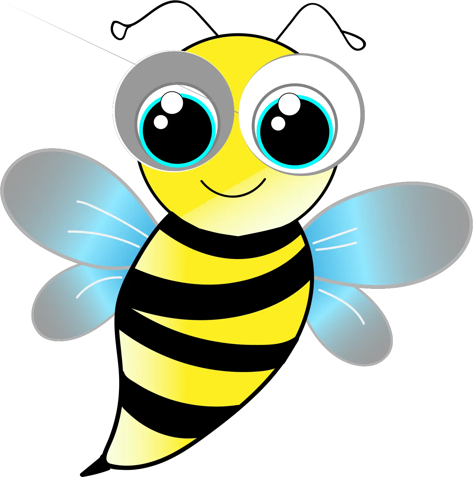 Bumble Bee No Smile 2 Png Svg Clip Art For Web Download Bees Important Clip Art Bumble Png