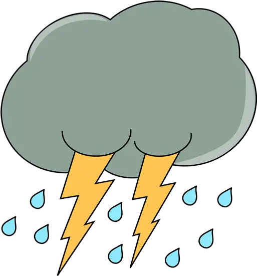 Dark Cloud With Rain And Lightning Rain And Lightning Clipart Png Dark Cloud Png