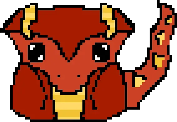 Baby Fire Dragon Pixel Art Clip Art Png Fire Dragon Png