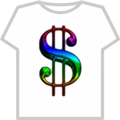 Rainbow Dollar Sign Transparent Roblox T Shirt Roblox Face Png Dollar Sign Transparent