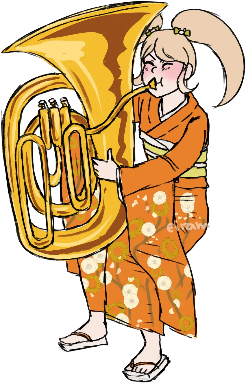 Hiyoko Playing Tuba Rultimateclassicdancer Baritone Horn Png Tuba Icon