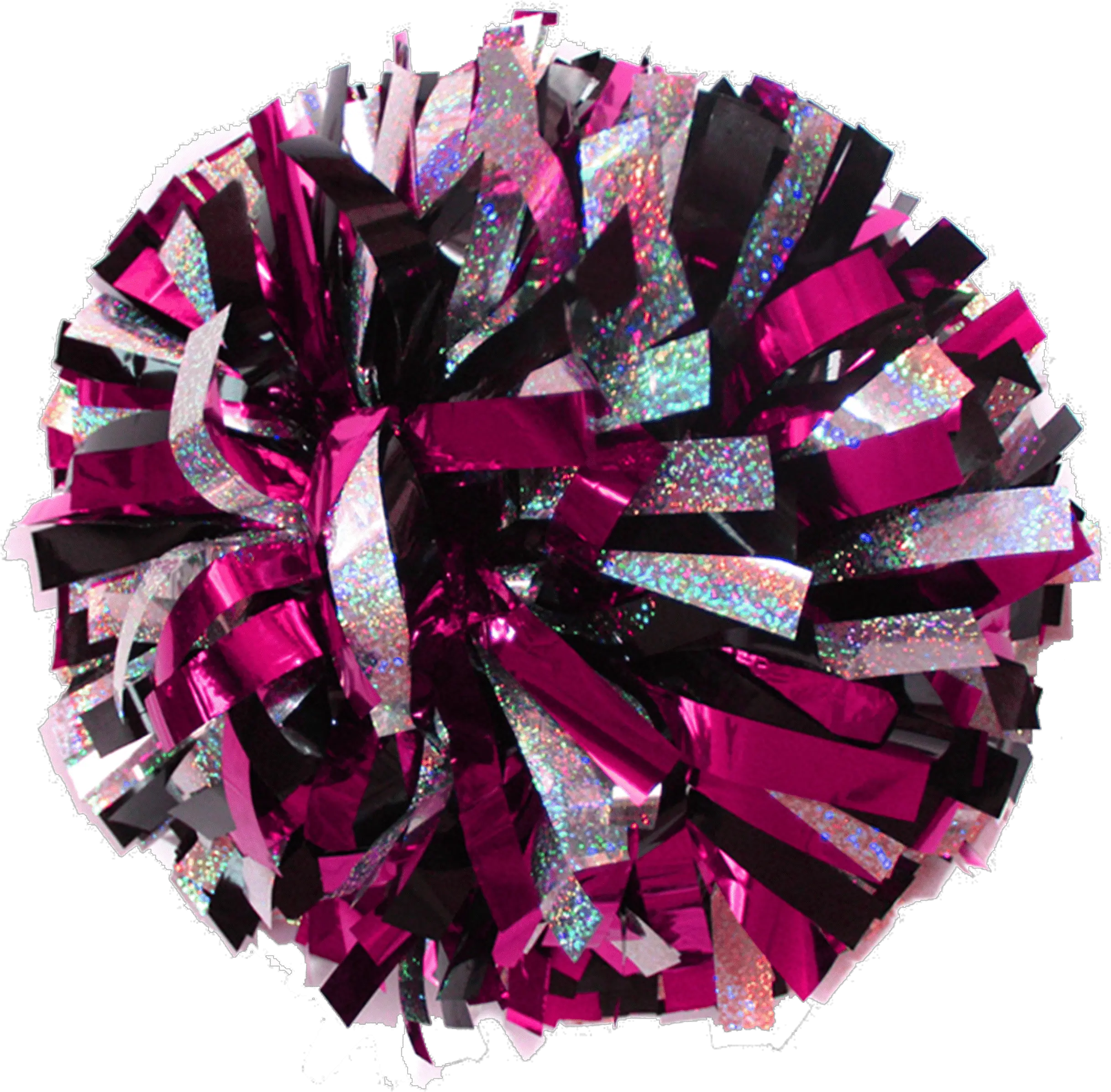 Pom Poms Pom Poms Pink And Silver Metallic Png Pom Poms Png