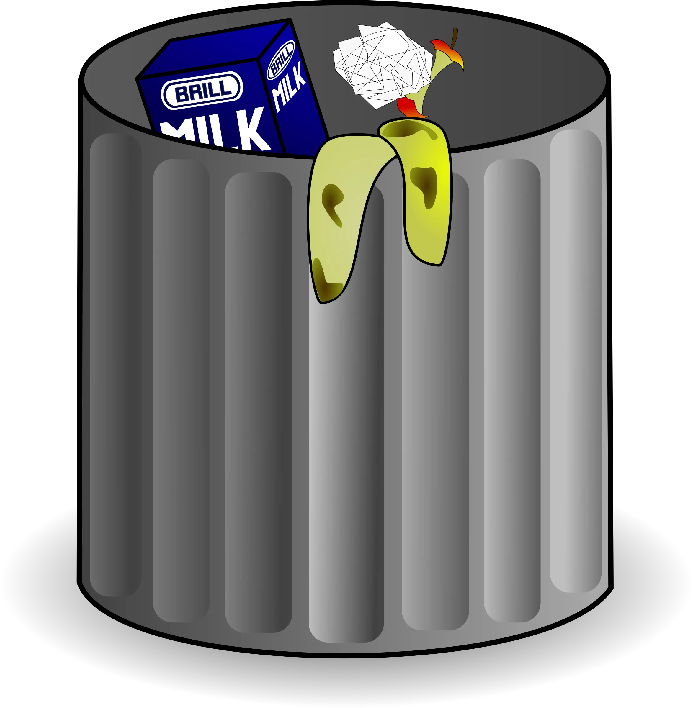Bin Rubbish Trashcan Animated Trash Can Png Trashcan Transparent