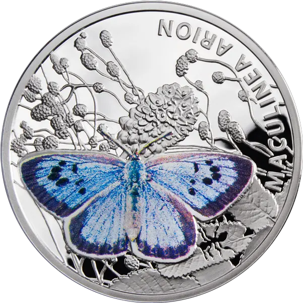 Niue 2011 1 Large Blue Butterflies Proof Silver Coin Coin Png Blue Butterflies Png