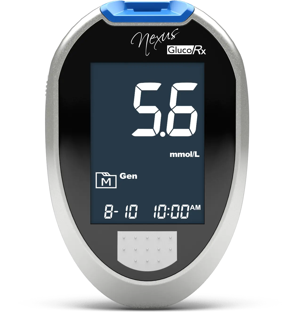 Glucorx Nexus Blood Glucose Meter Glucorx Nexus Blue Blood Glucose Monitoring System Bluetooth Png Meter Png