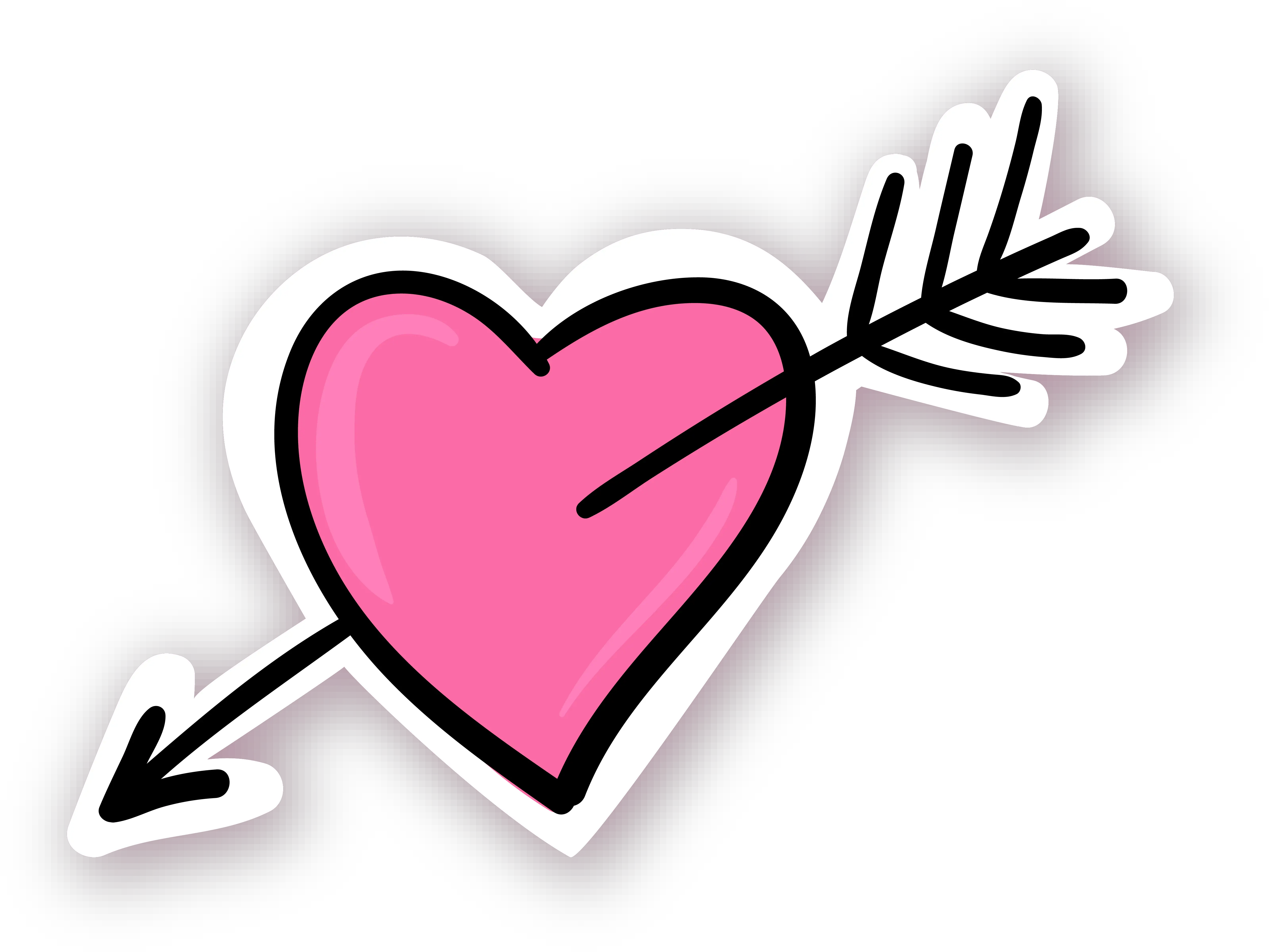 Arrow Through The Heart Pink Blue Pink Heart With Arrow Heart With Arrow Through Png Heart Arrow Png png