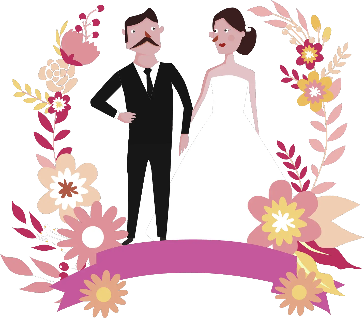 Wedding Bridegroom Clip Art Vector Wedding Reception Clipart Png Pink Wedding Vector Png png
