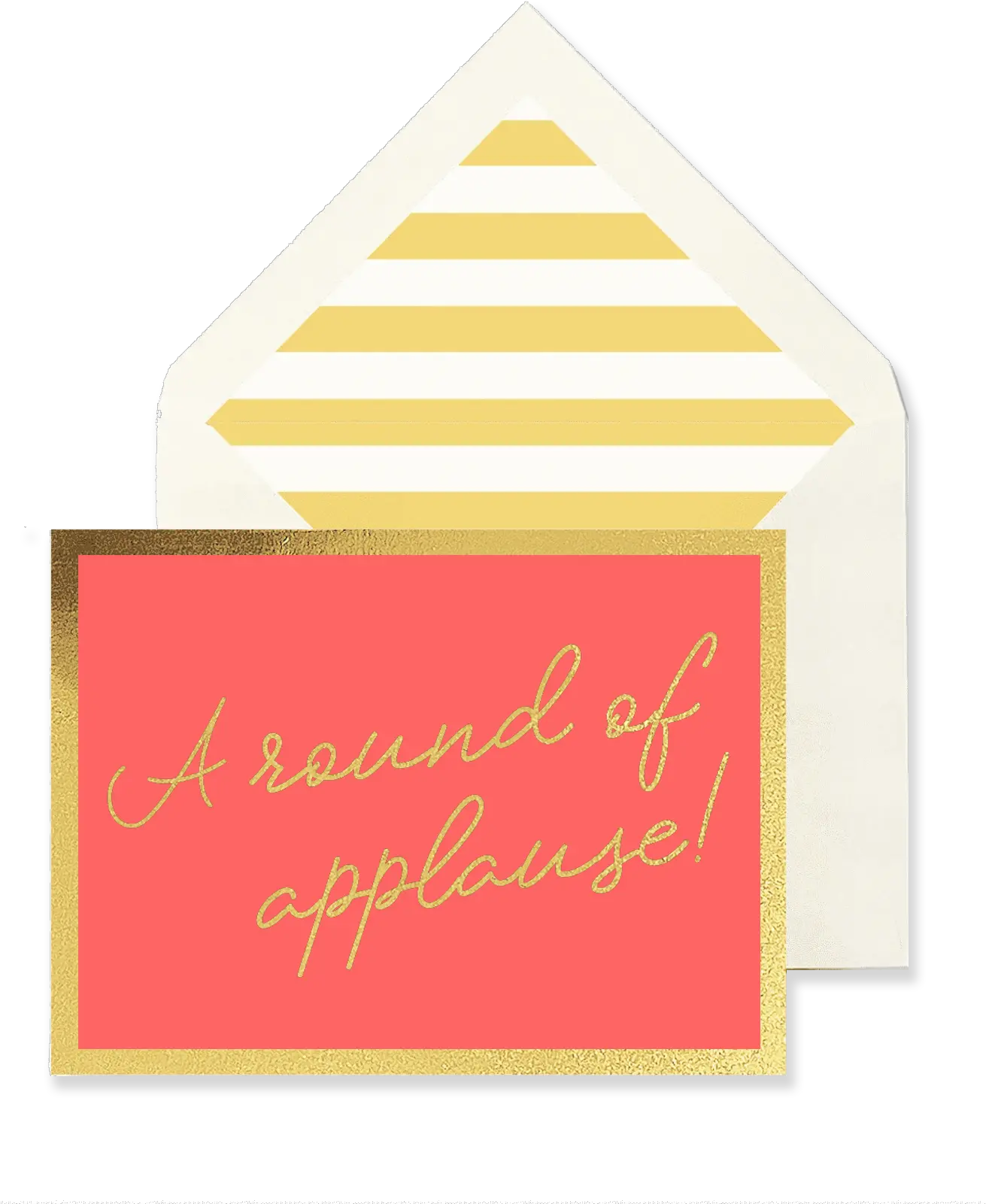 A Round Of Applause Greeting Card Blank Single Folded Triangle Png Applause Png