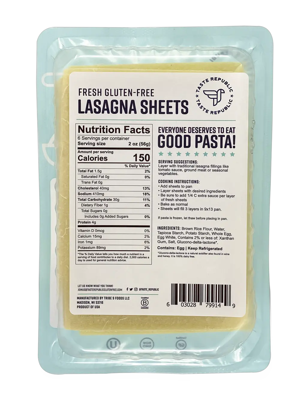 Fresh Gluten Free Lasagna Sheets 6pack Cake Png Lasagna Png