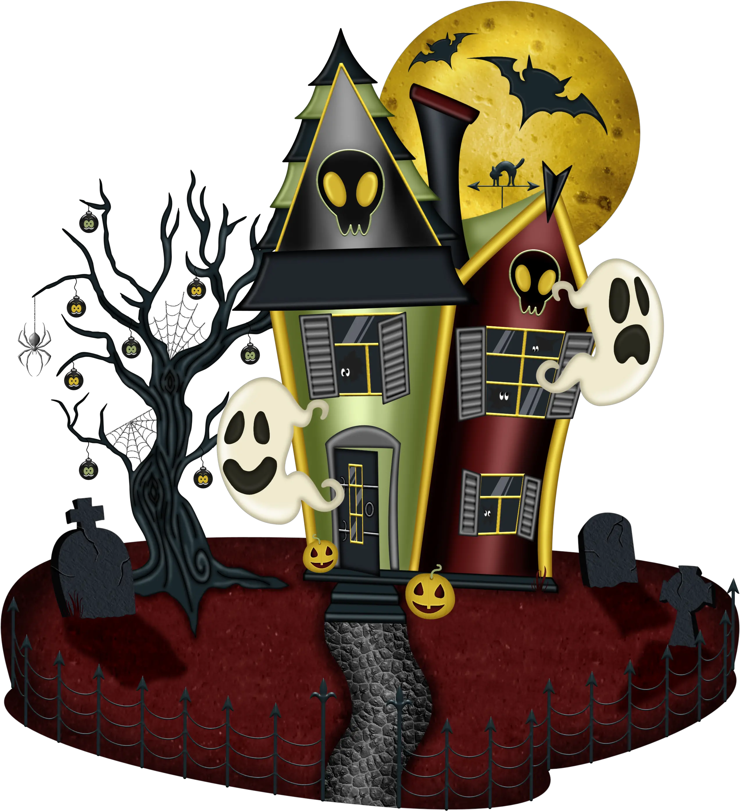 Large House Hayride Halloween Picture Haunted House Halloween Clipart Png Halloween Frame Png png