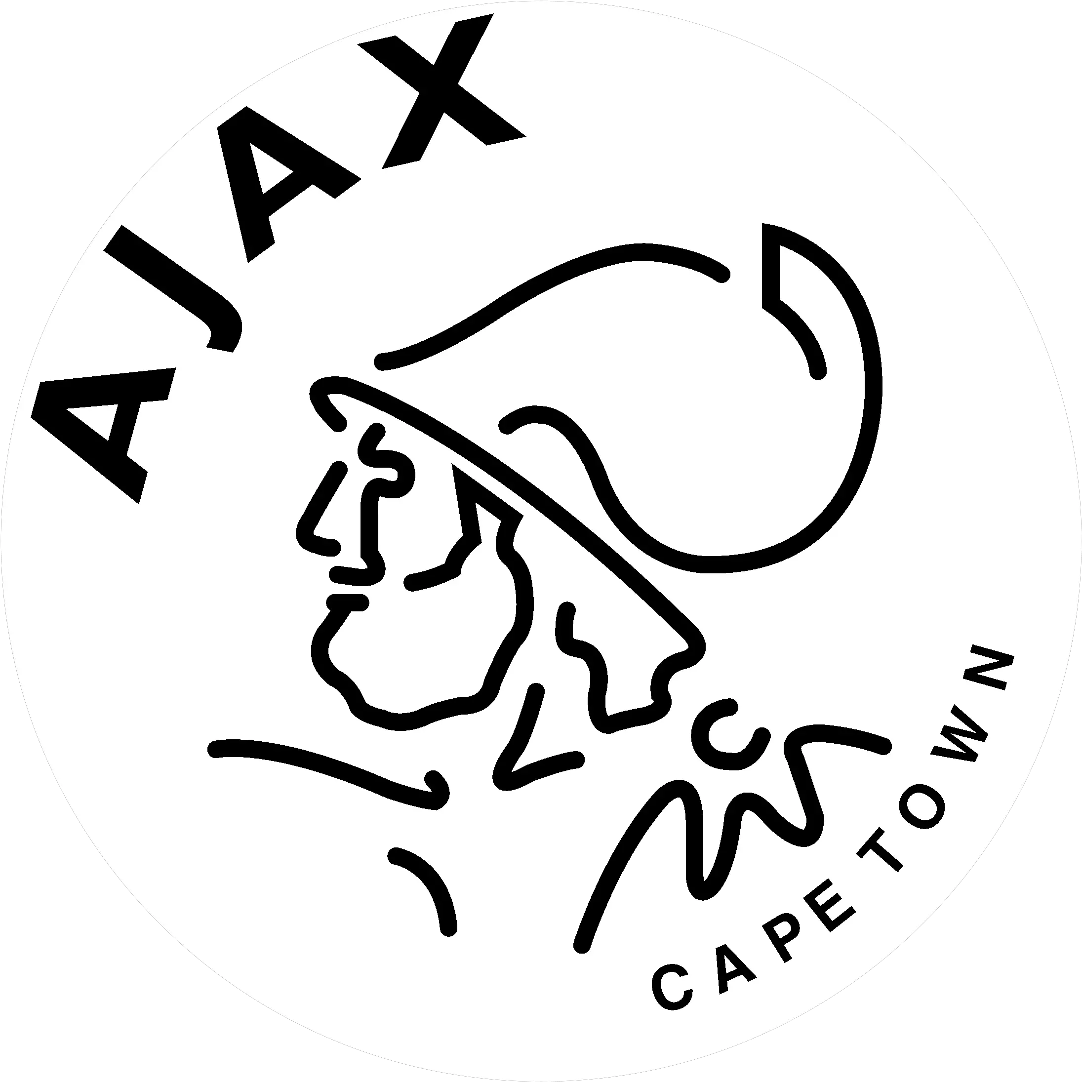 Download Ajax Cape Town Logo Black And White Ajax Cape Ajax Amsterdam Logo Png Superman Cape Logo