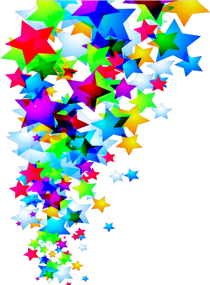 Rainbow Five Stars Png Image Colorful Star Border Design Five Stars Png