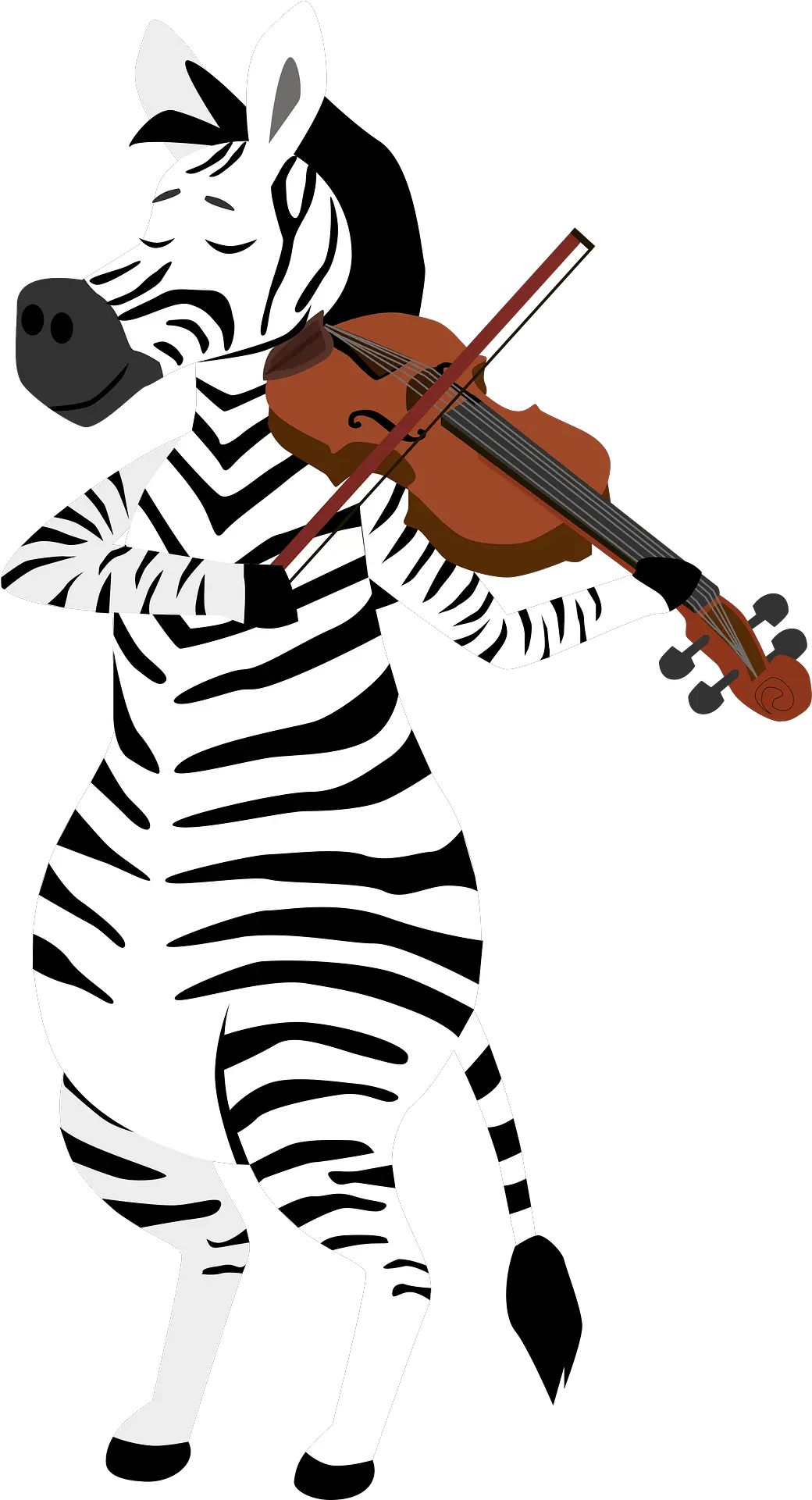 Zebra Playing Violin Clipart Play Violin Clipart Png Violin Transparent
