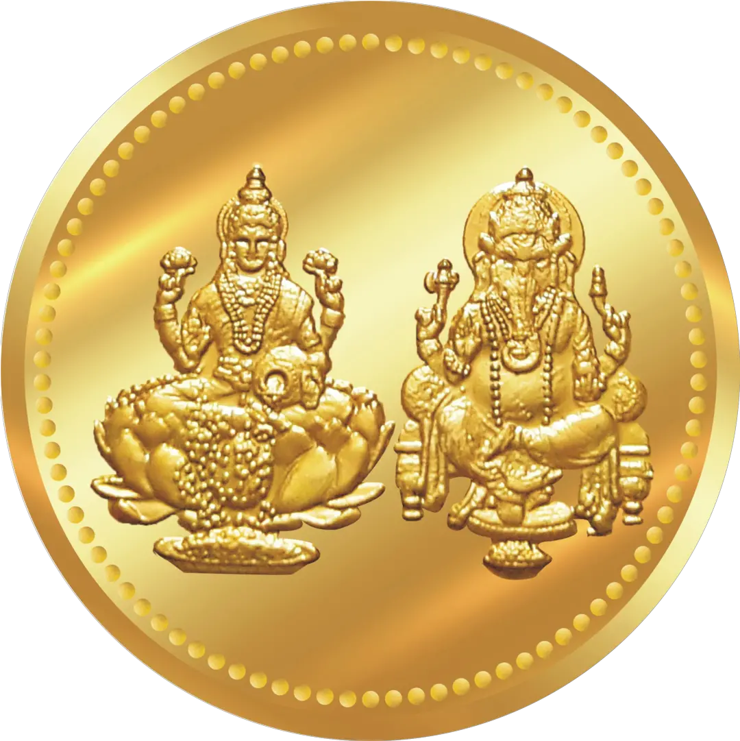 Lakshmi Gold Coin Png Transparent Image Lakshmi Ganesh Gold Coins Gold Coins Png