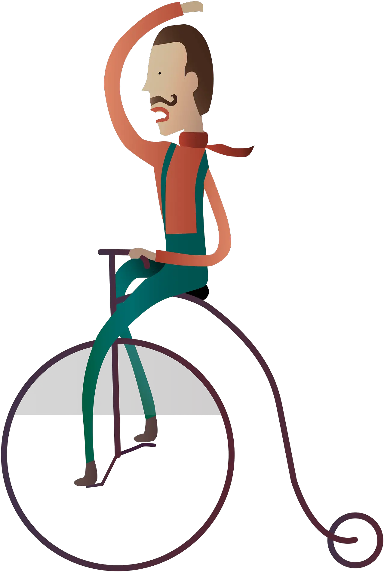 Person Riding A Penny Farthing Clipart Free Download Active Png Penny Png