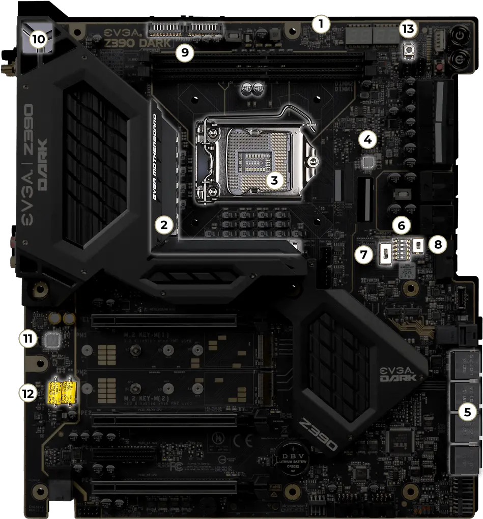 Evga Evga Z390 Dark Png Motherboard Png