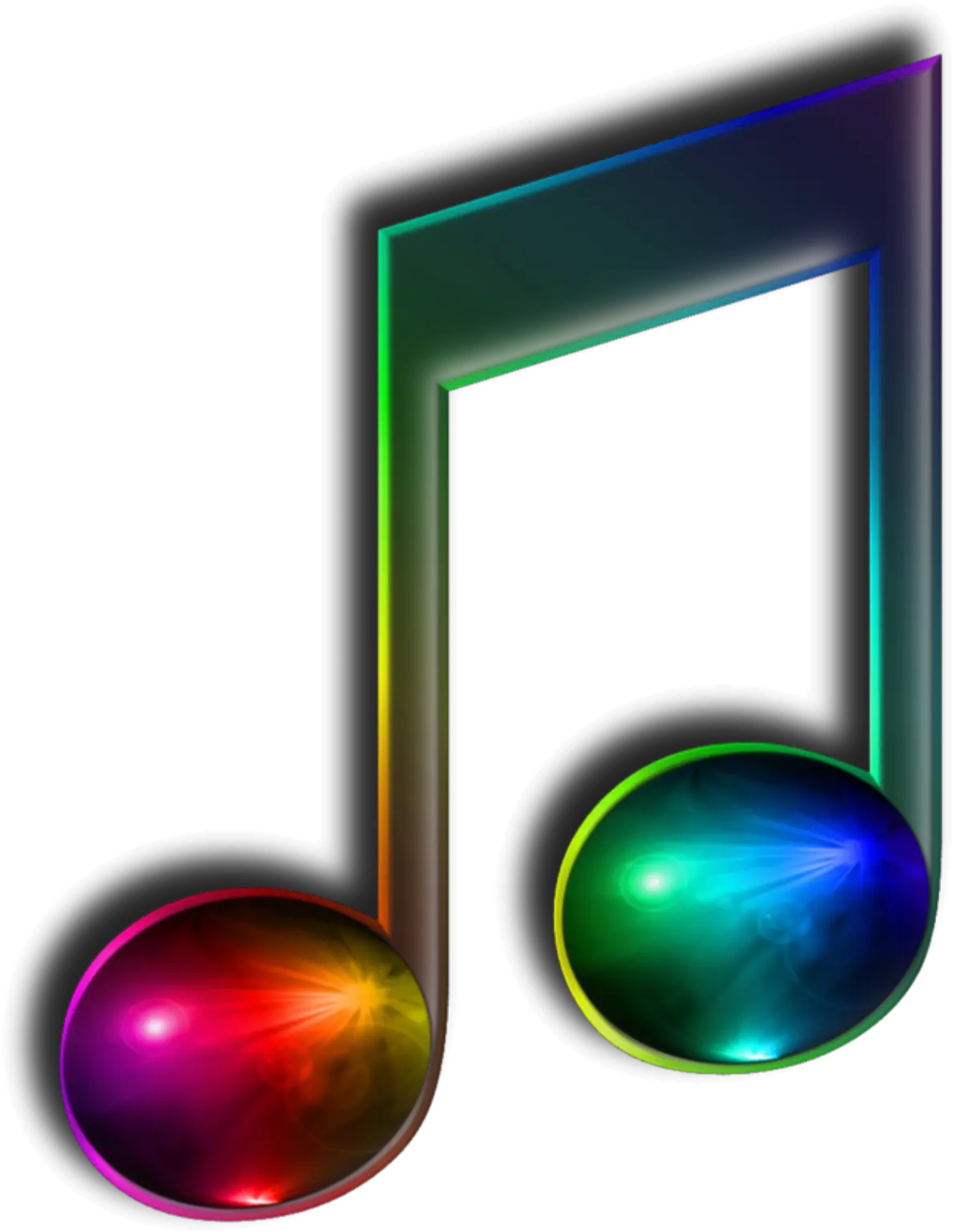 Mq Rainbow Music Notes Note Sticker By Marras Rainbow Music Note Png Music Notes Transparent Background png