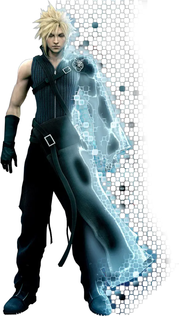 Download Hd Cloud Strife Final Fantasy Cloud Wallscroll Final Fantasy Advent Children Movie Poster Png Cloud Strife Transparent png